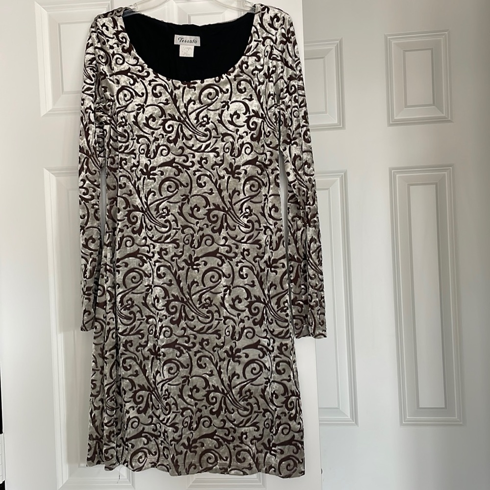 A-line burned-out velvet cocktail dress size 6
